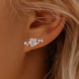 Brincos Cintilante Flor (Banhado a Ouro)