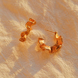 Brincos Pétala Espiral