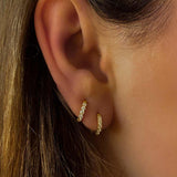 Brincos 12mm Cristalizado Brilho Pequeno