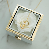Colar Gravado com Caixa Rosa Eterna