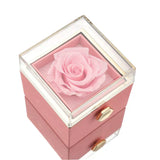 Colar Gravado com Caixa Rosa Eterna