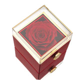 Colar Gravado com Caixa Rosa Eterna