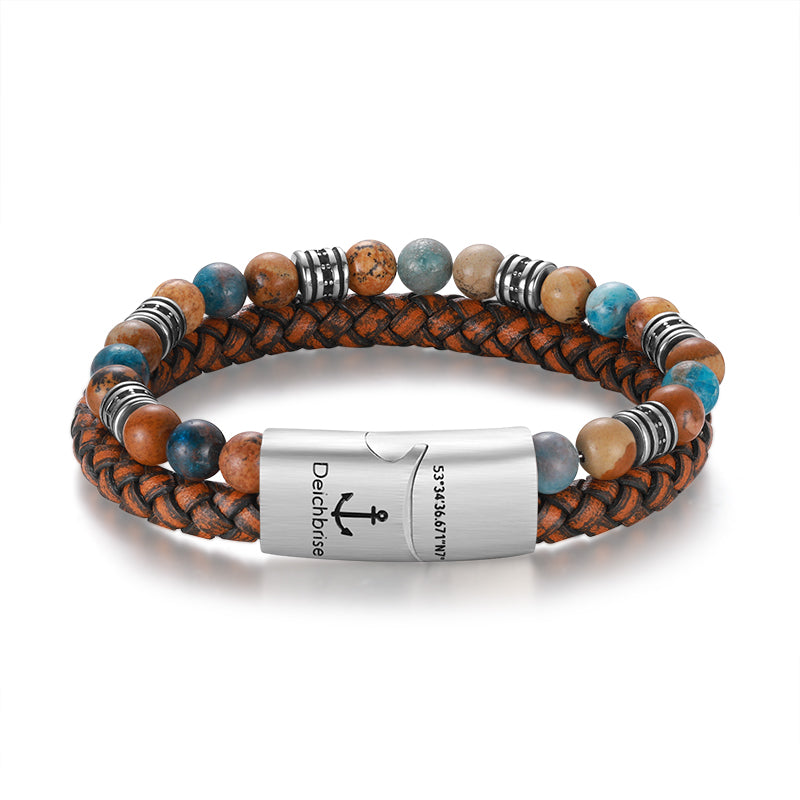 Pulseira Cala Mendia Cabedal Picture Jaspe & Apatit