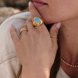 Anel Manbir (Banhado a Ouro)