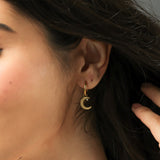 Brincos de Sol e Lua (Banhado a Ouro 18K)