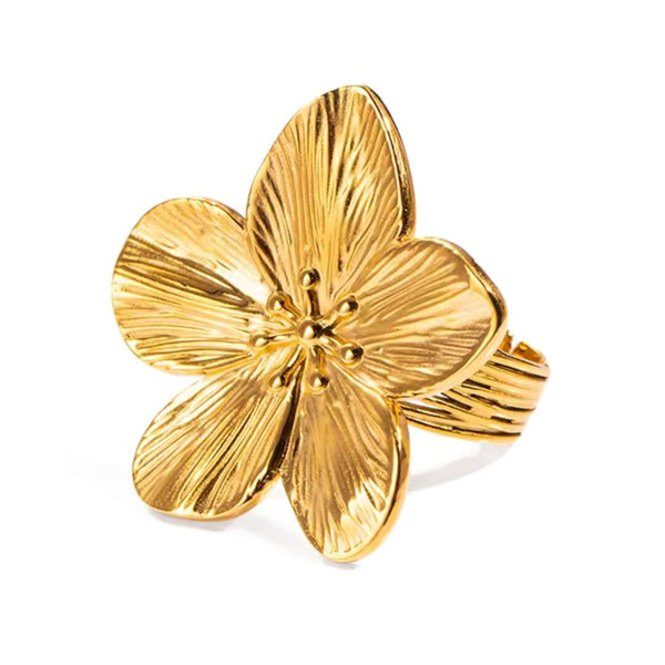 Anel Flor de Cerejeira Ajustável