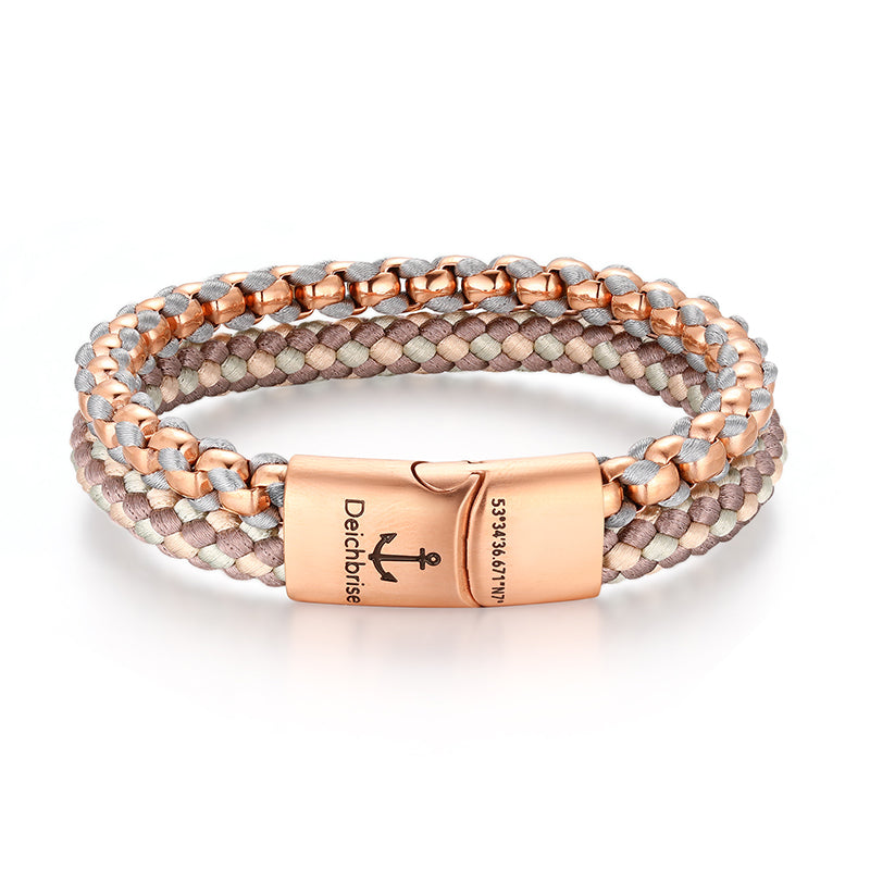 Pulseira Joleen Am Sandstrand Stahl Tau & Corda Náutica