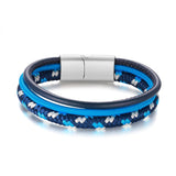 Pulseira Cabedal & Corda Náutica Tiefseetaucher