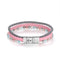 Pulseira Pellworm 2 Cabedal Corda Náutica Rosa Jade Quarz Kristall & Vermelho Netz Jaspis