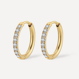 Brincos 16mm Cristalizado Brilho