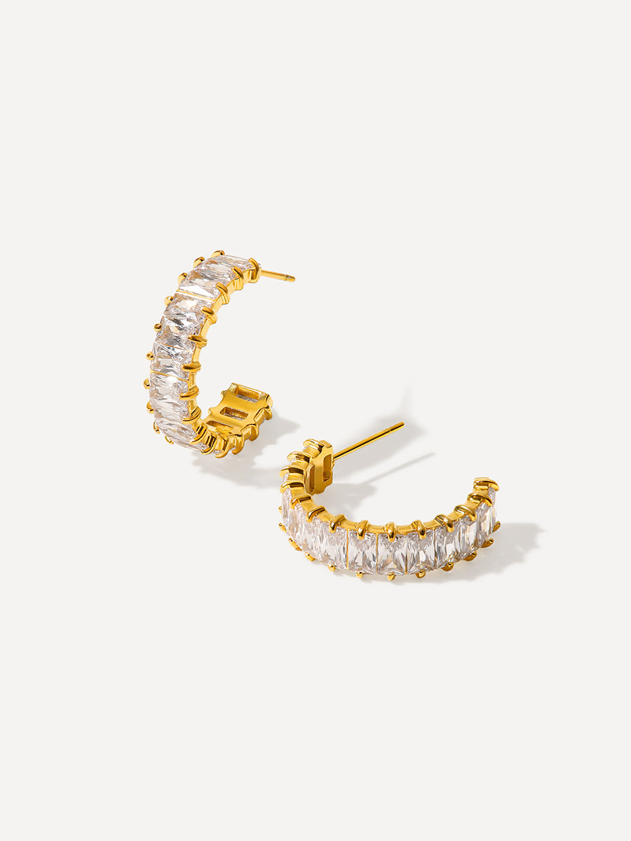 Brincos Cubic Crescent