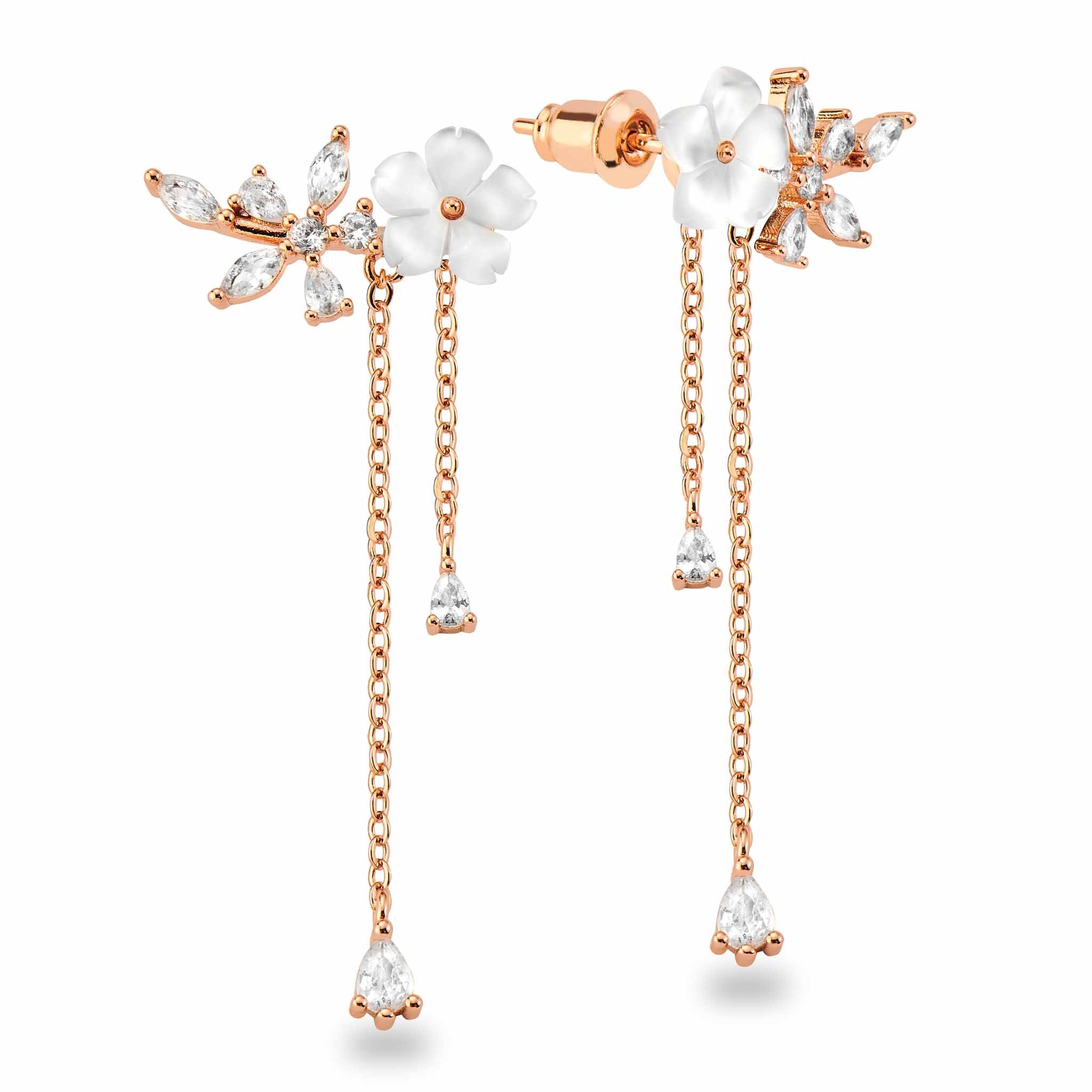 Brincos Flor Gotas
