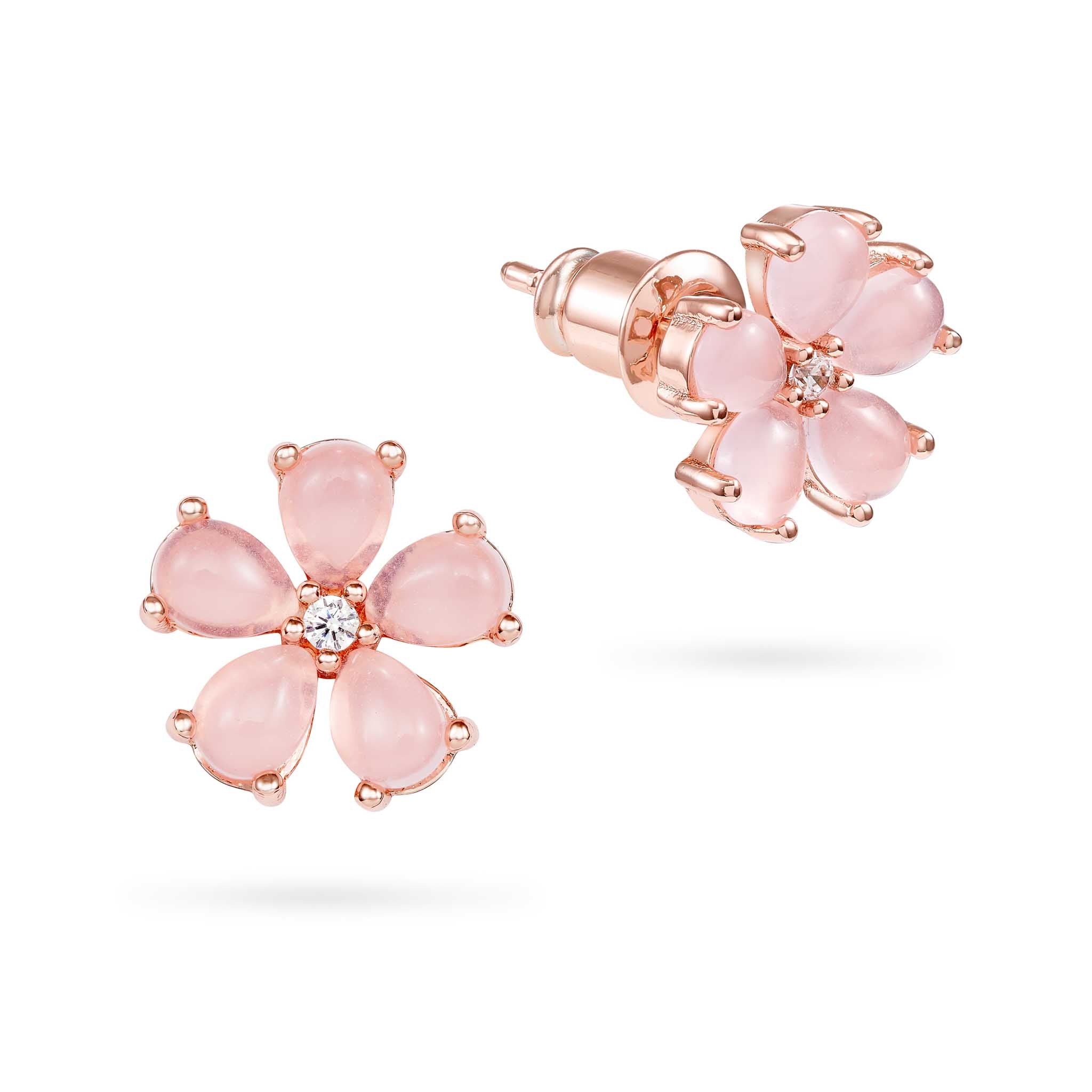 Brincos Peach Flor