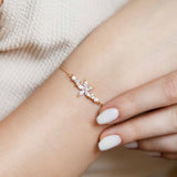 Pulseira Flor (Banhado a Ouro)