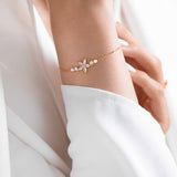 Pulseira Flor (Banhado a Ouro)