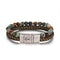 Pulseira Playa Praia Tau Cabedal African Turquoise & Olho de Tigre