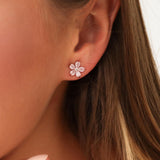 Brincos Peach Flor