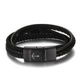 Pulseira Cabedal & Corda Náutica Rocky
