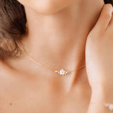 Colar Cintilante Flor (Banhado a Ouro)