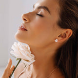 Brincos Branco Flor