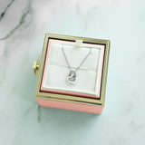 Colar Gravado com Caixa Rosa Eterna